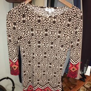 Brown patterned dress